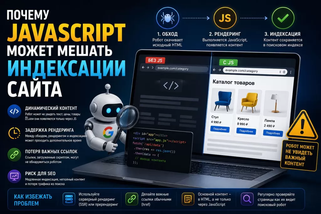 Почему JavaScript может мешать индексации сайта и что с этим делать Почему JavaScript может мешать индексации сайта и что с этим делать