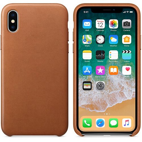 Кожаный чехол для смартфона, золотисто-коричневый цвет