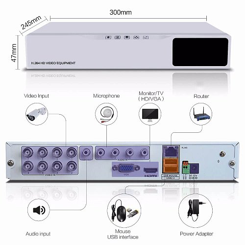 Комплект видеонаблюдения 4 шт. 2 Mpx